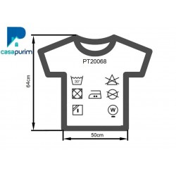 T-Shirt 50x64 Blau/Weiss